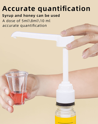 Food Grade Plastic Syrup Dispense Pump For Restaurant 5ml 8ml 10ml