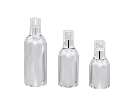 Acrylic Skincare Cosmetic Airless Bottle Full Electroplating Vacuum Bottle 30ml 50ml 100ml