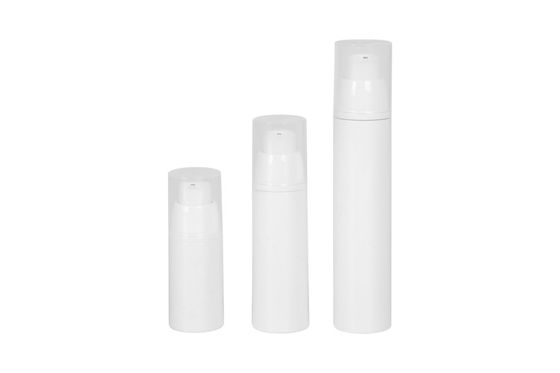 বাল্ক রাউন্ড 15ml 30ml 50ml সাদা এয়ারলেস পাম্প বোতল